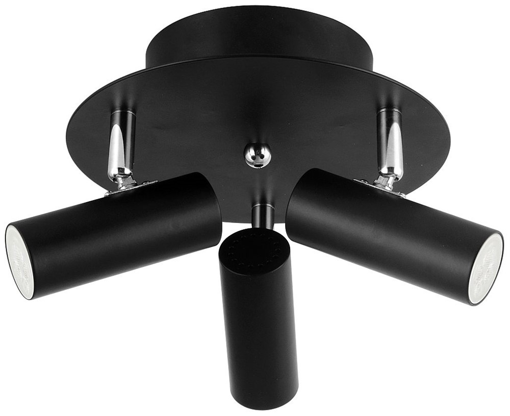 Takspotlight 3xMini GU10 Svart